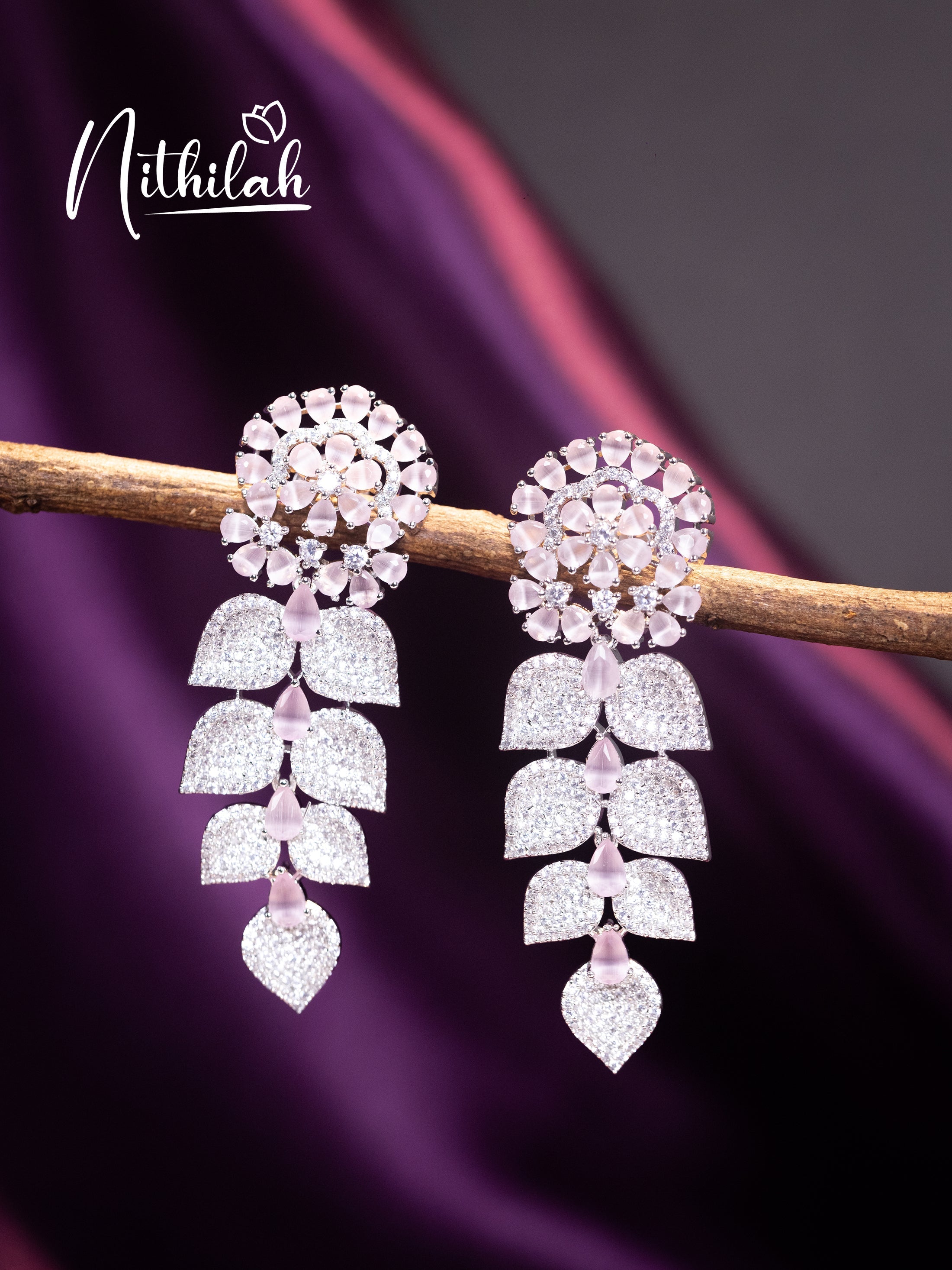Buy Imitation Jewellery American Diamond Earrings Design13 Online
