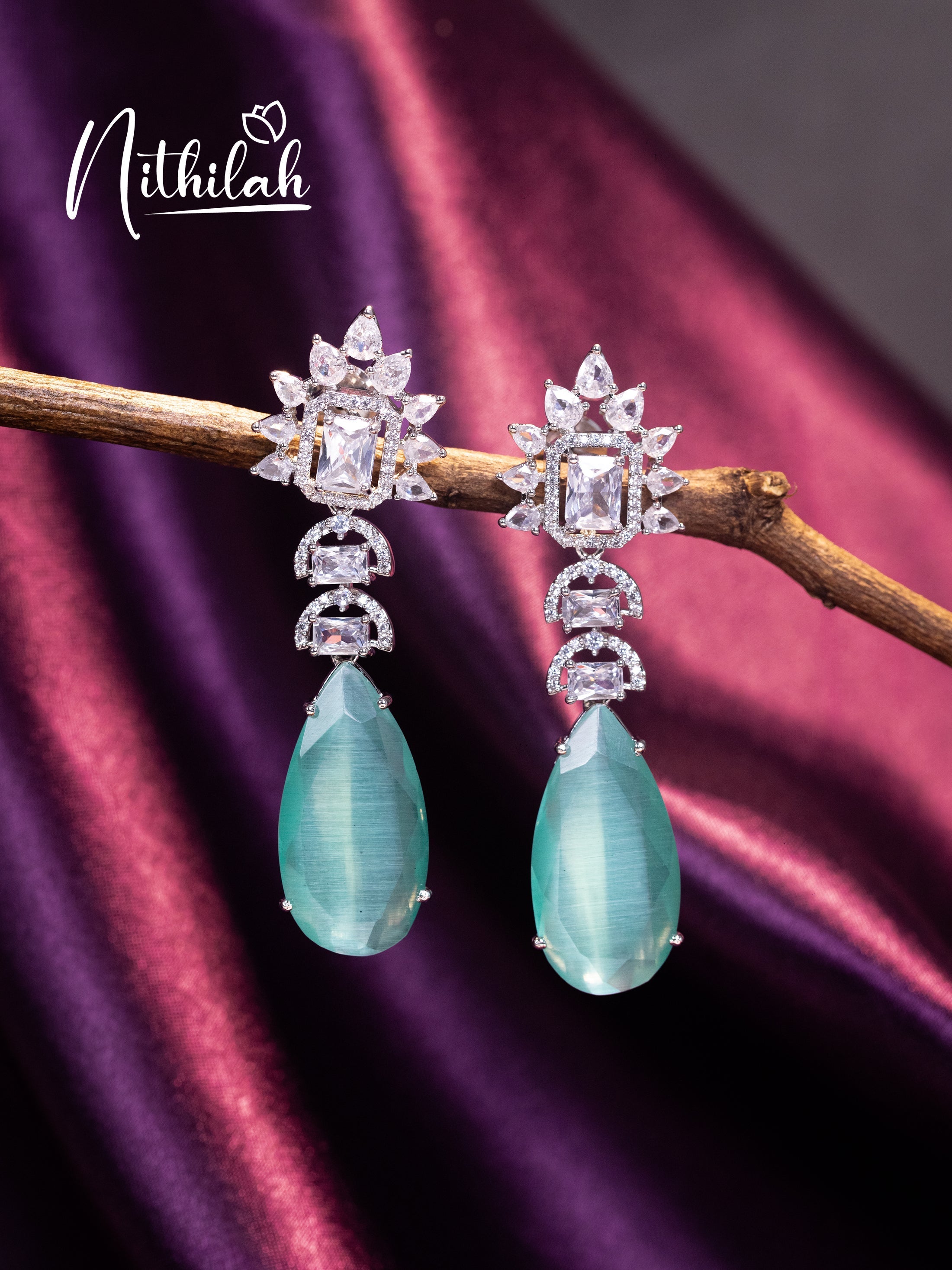 Buy Imitation Jewellery American Diamond Earrings Design16 Online