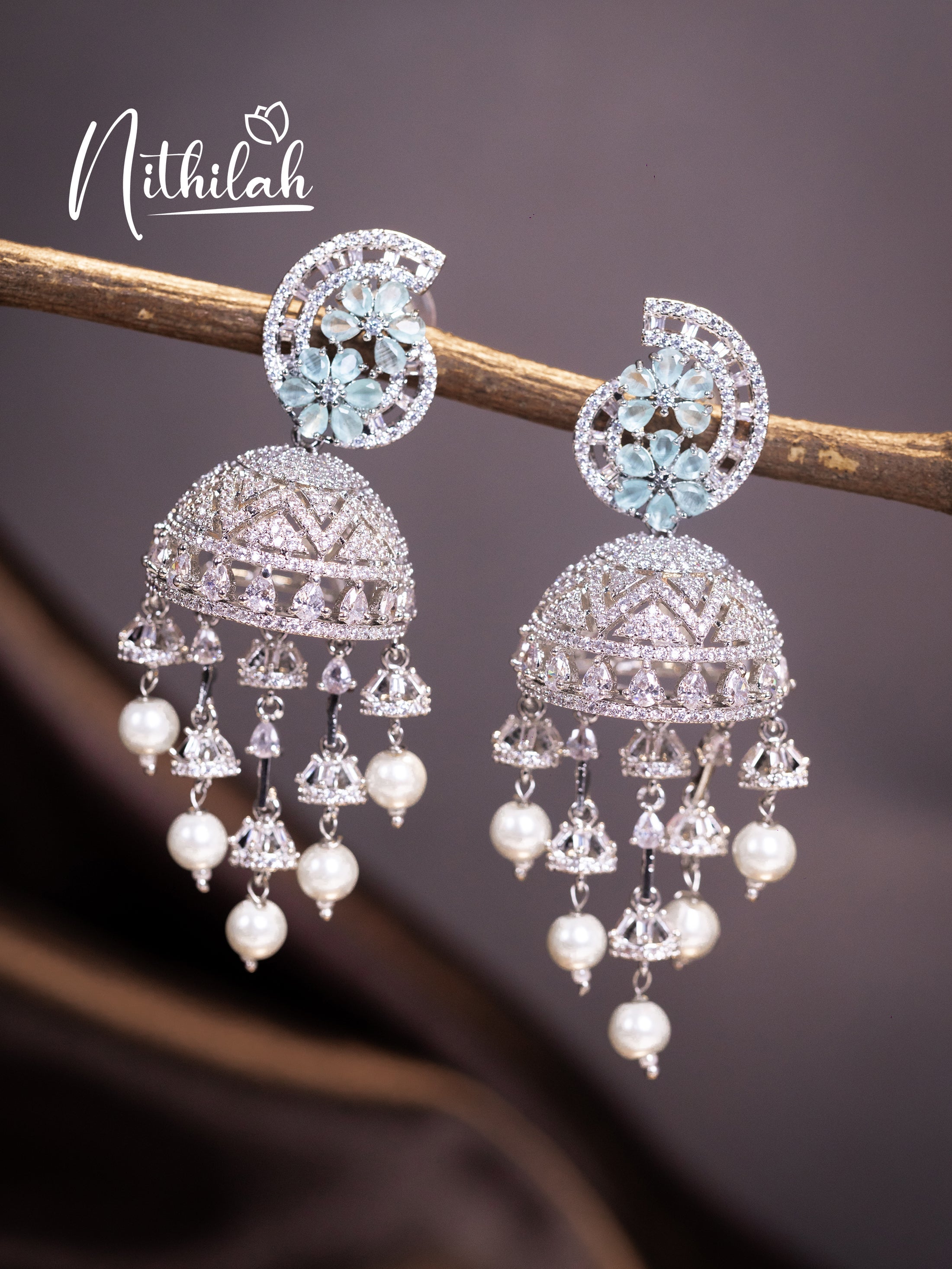 Buy American Diamond Earrings Jhumka | AD Earrings Jhumka