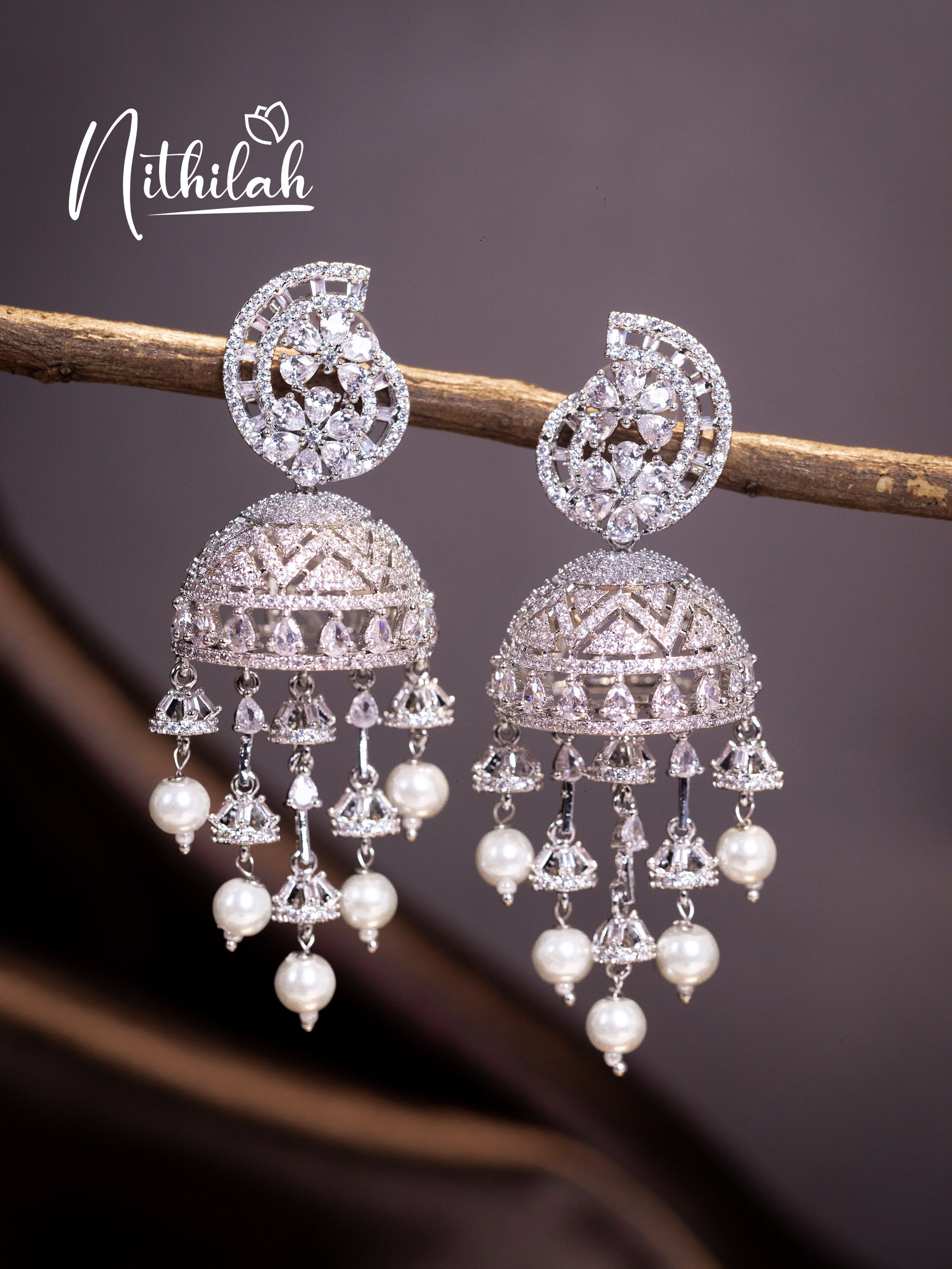Buy American Diamond Earrings Jhumka | AD Jhumka