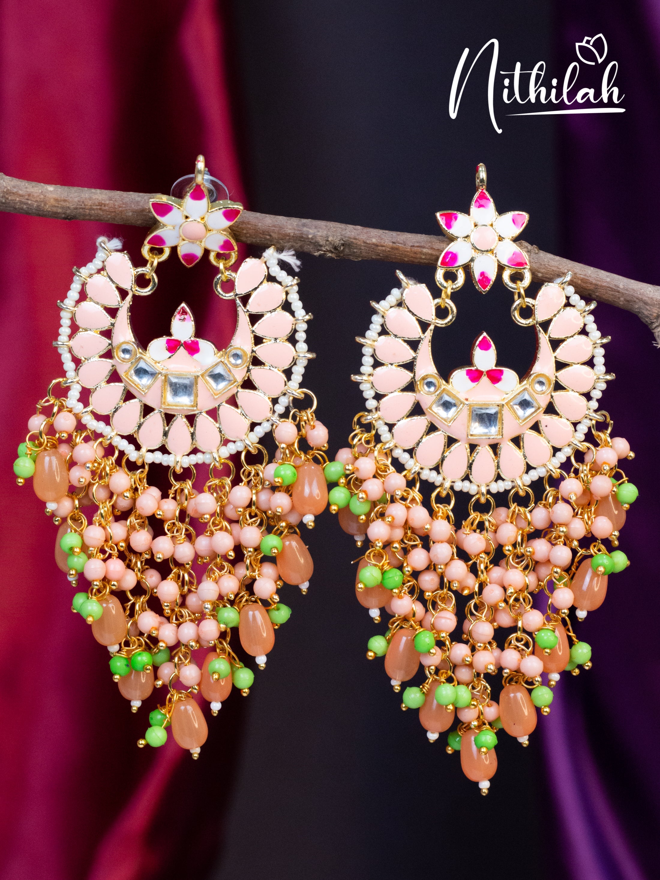 Hyderabadi Chand Bali | Statement Earrings | Polki Earring | Indian Wedding  Jewelry| Kundan Earrings | Bollywood Earrings | Emerald Earrings | Indian  wedding jewelry, Polki earrings, Earrings