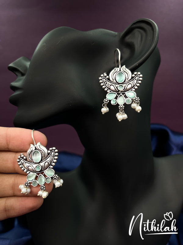 Buy Online Oxidized Earrings, Peacock Design Ghungroo Round Earrings,  Indian Ethnic Earrings, Boho Triba - Zifiti.com 1079002