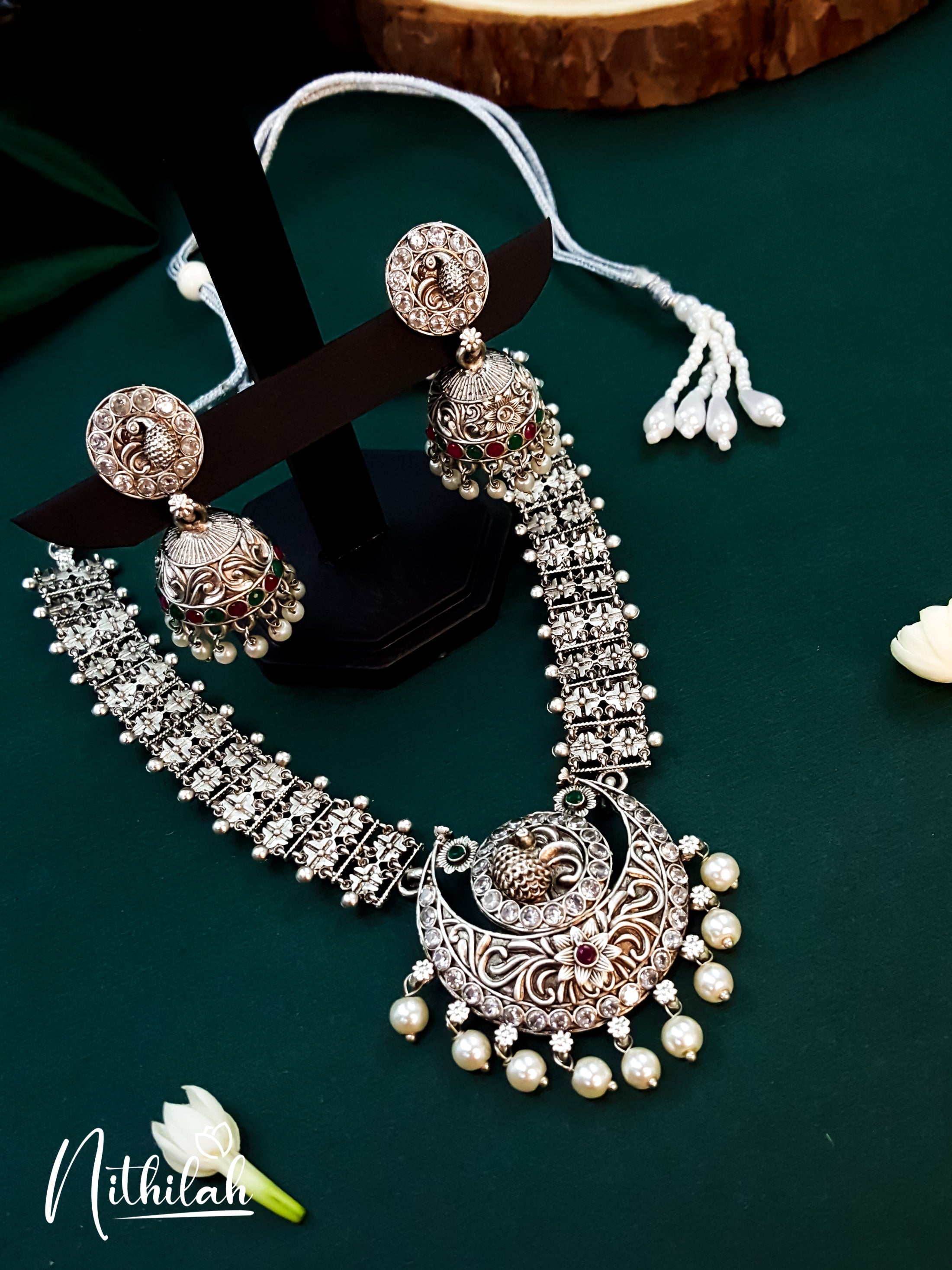 Buy Imitation Jewellery Chandbali Pendant Oxidised Necklace NKTN122 Online