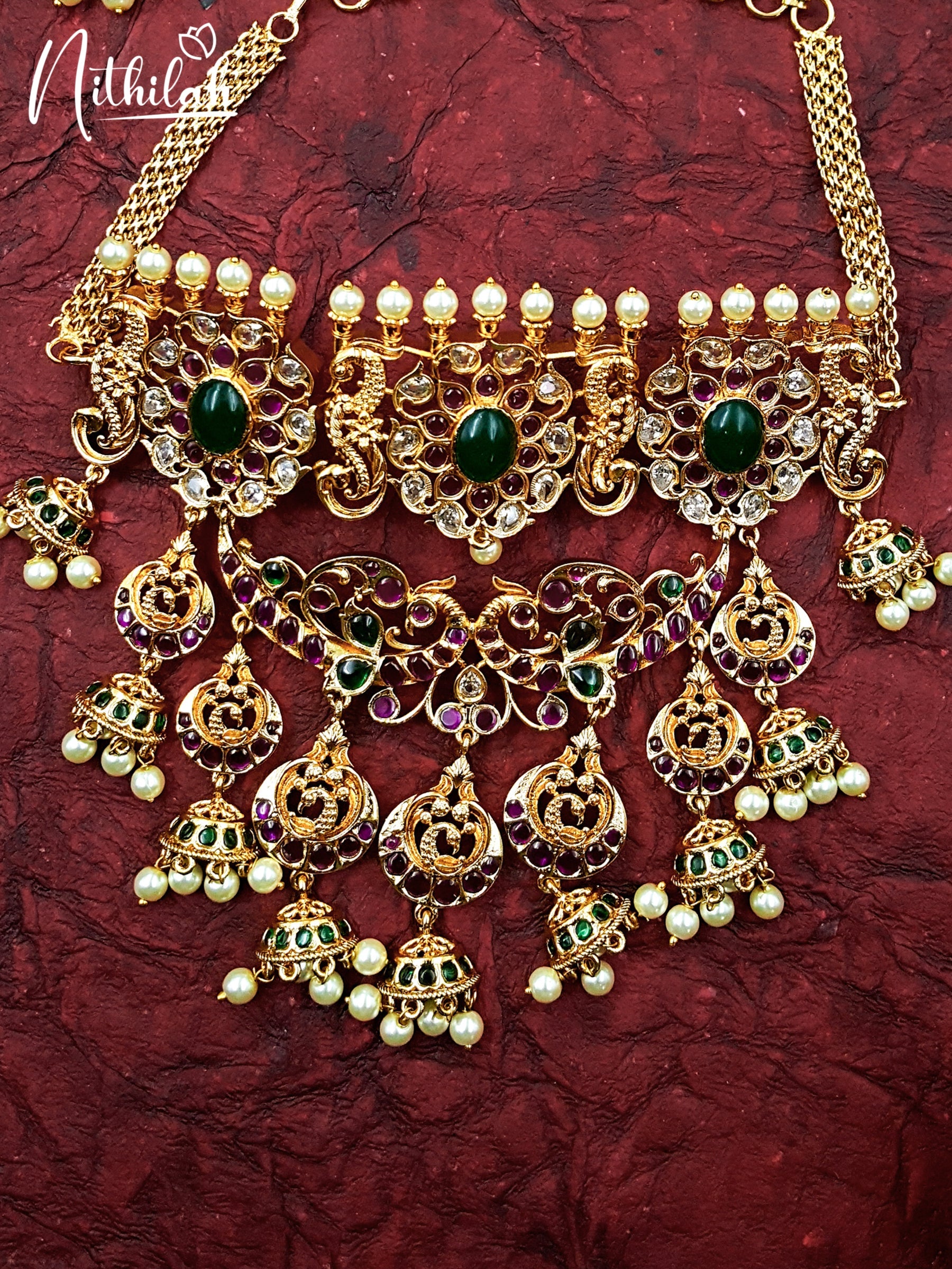 Buy Chandelier Style Gold Polish Choker Necklace