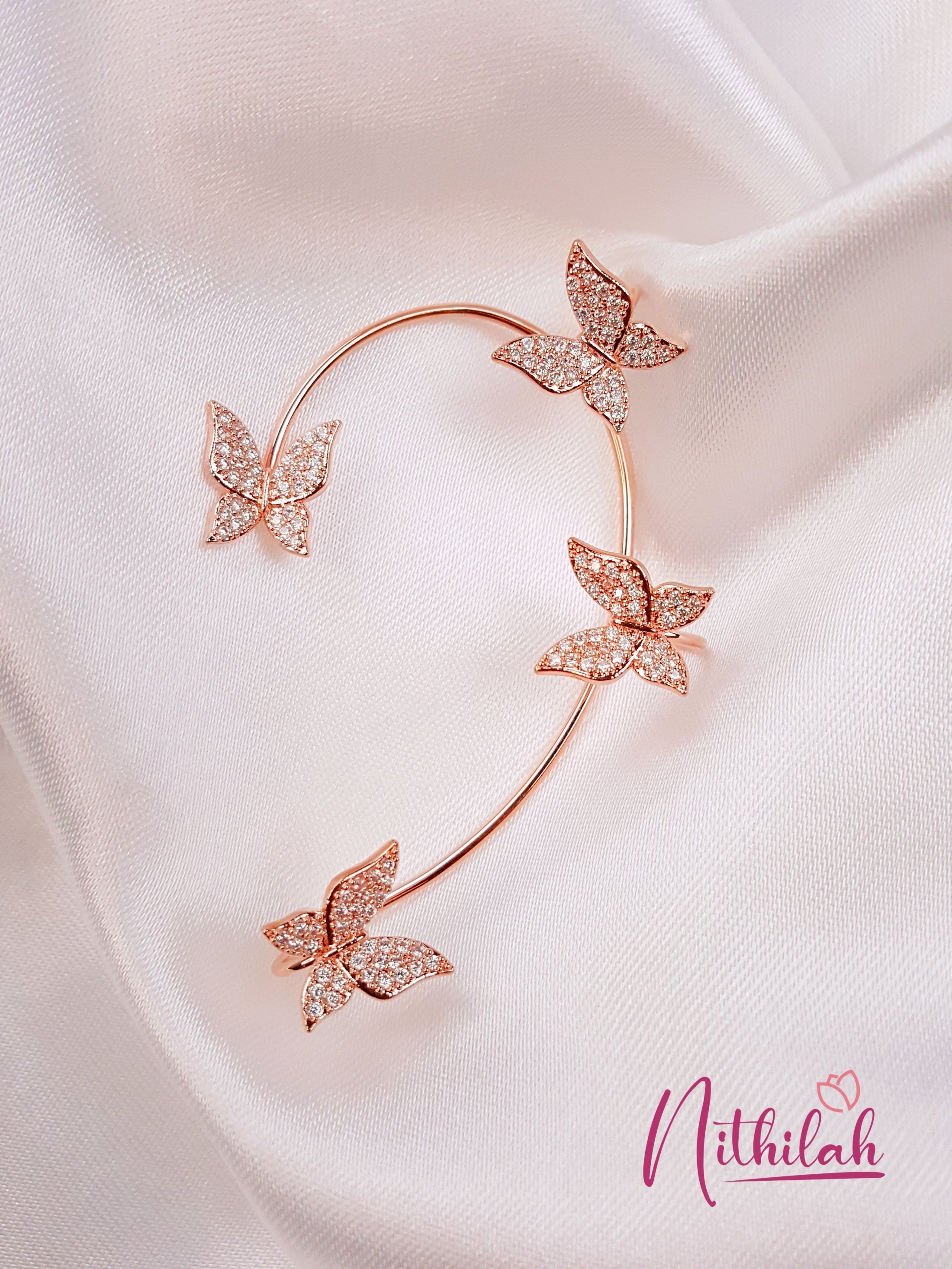 Buy Ear Cuffs Rose Gold Butterfly | Imitation Jewellery