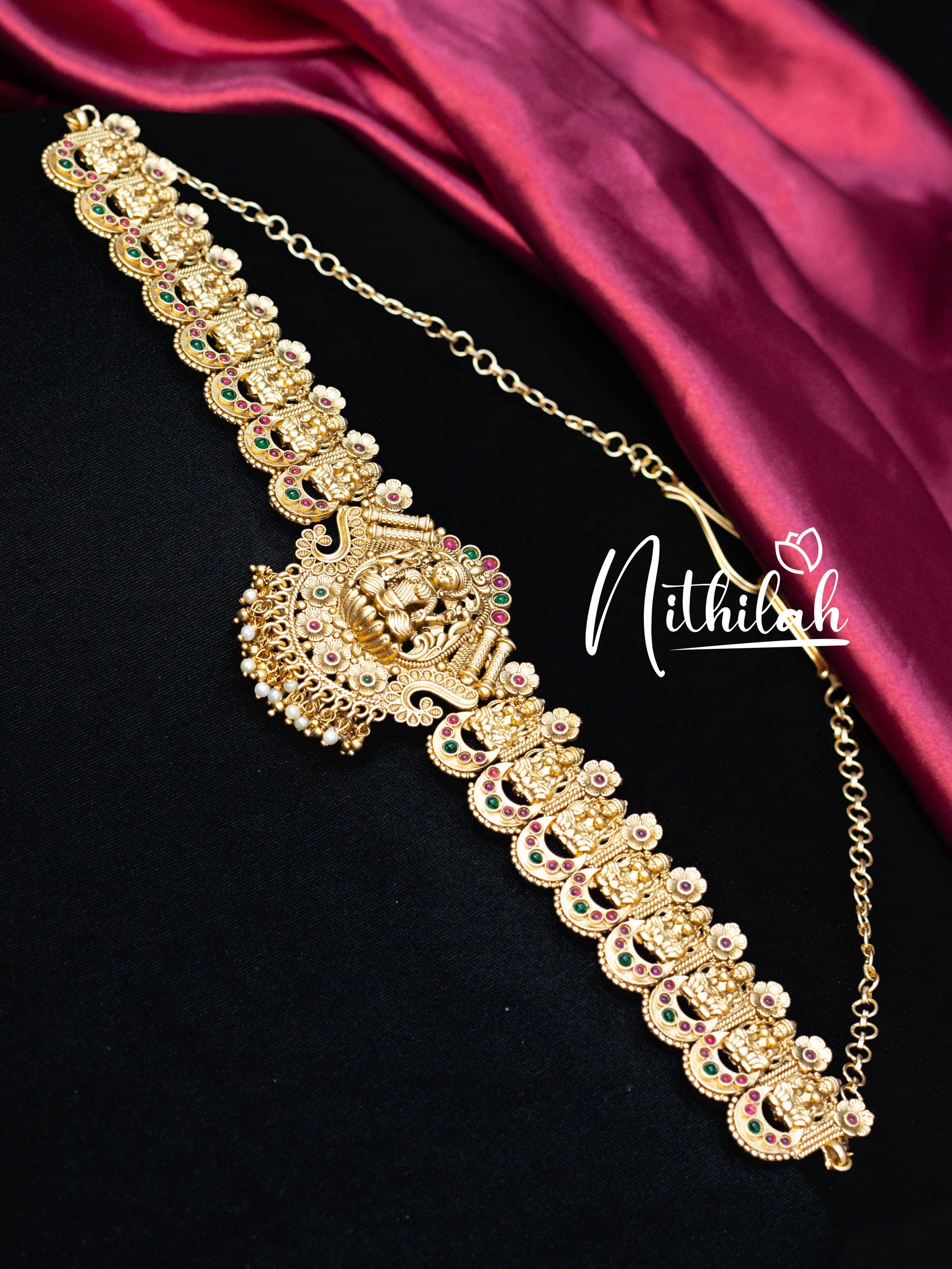 Buy Imitation Jewellery Gold Look Alike Temple Hip Belt NVVO108 Online