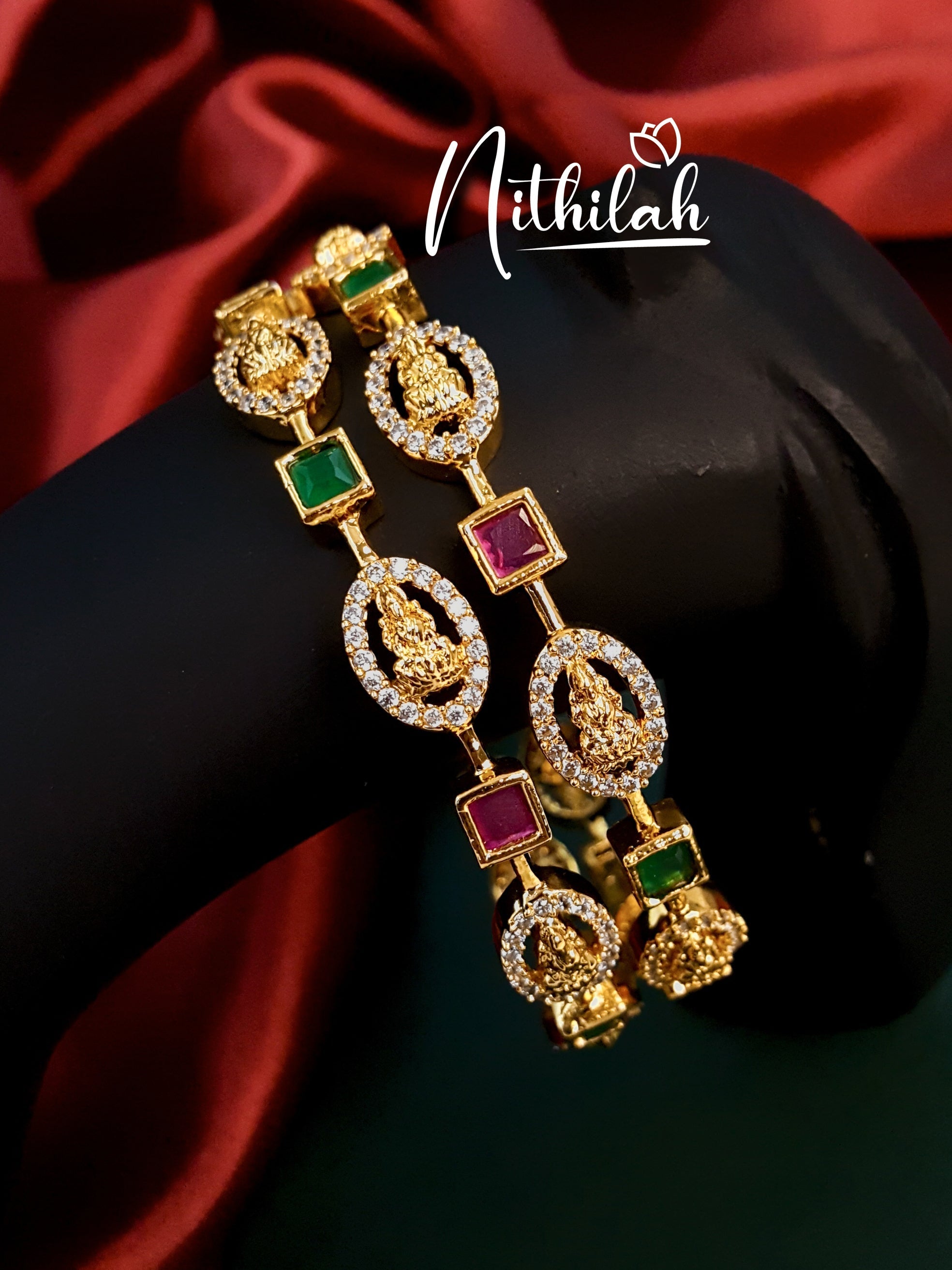 Buy Imitation Jewellery Gold Look alike AD stone Bangle 6A NCPL147 Online