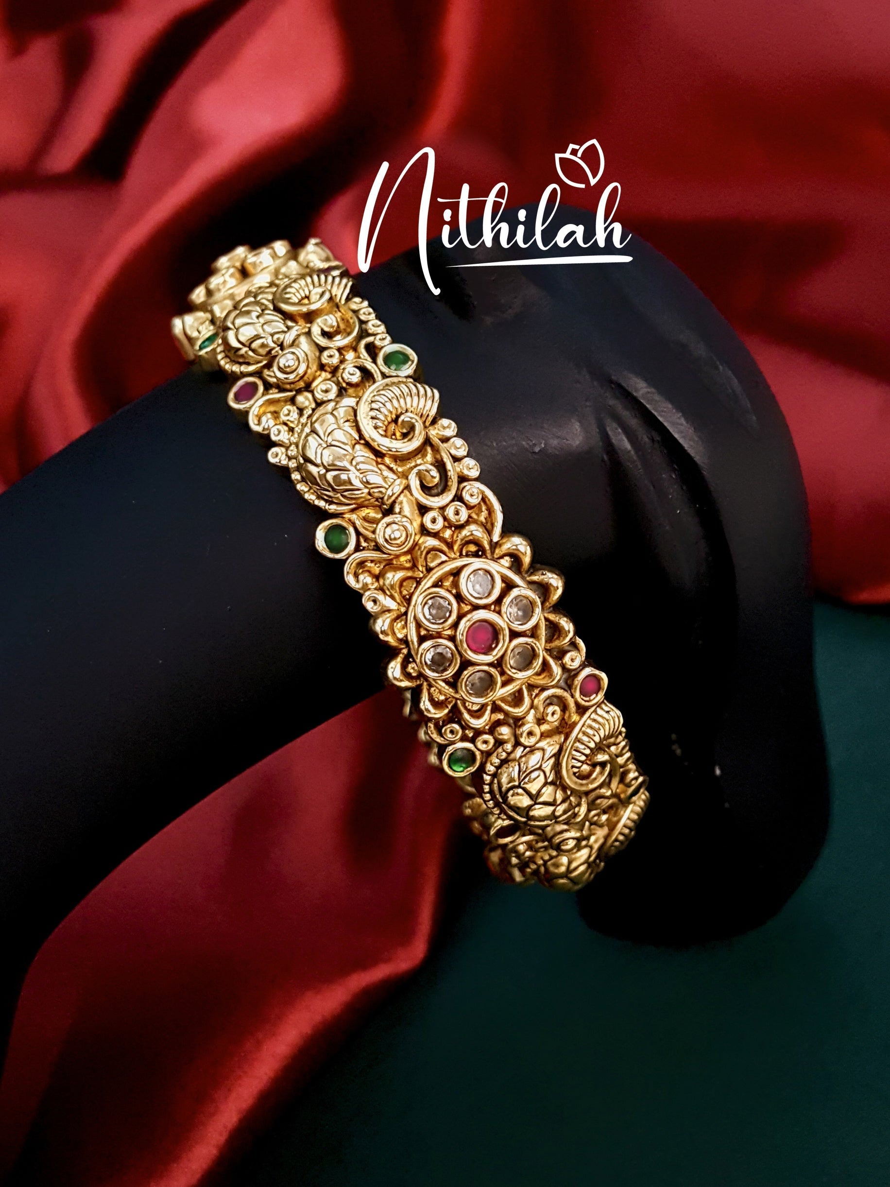 Buy Imitation Jewellery Gold Look alike Temple Bangle 2A NCPL156 Online