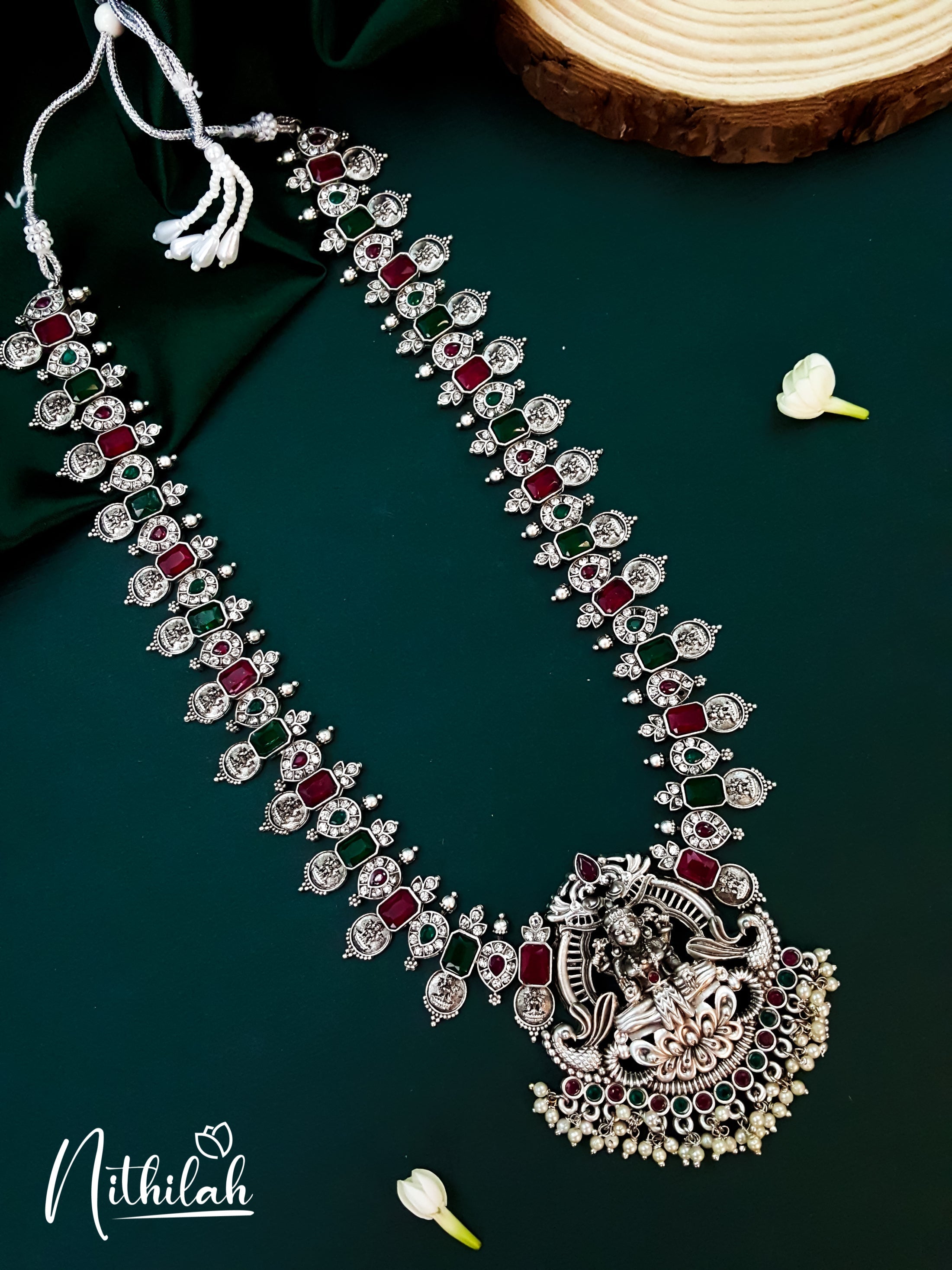 Buy Imitation Jewellery Multistone Kaasu Lakshmi Oxidised Haram NKTH106 Online