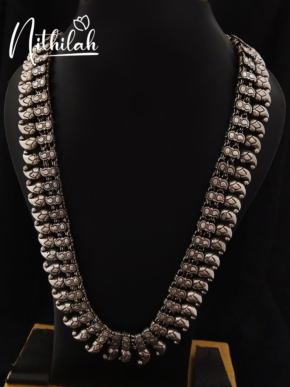 Buy Imitation Jewellery Oxidised Mango Long Haram NSKH117 Online