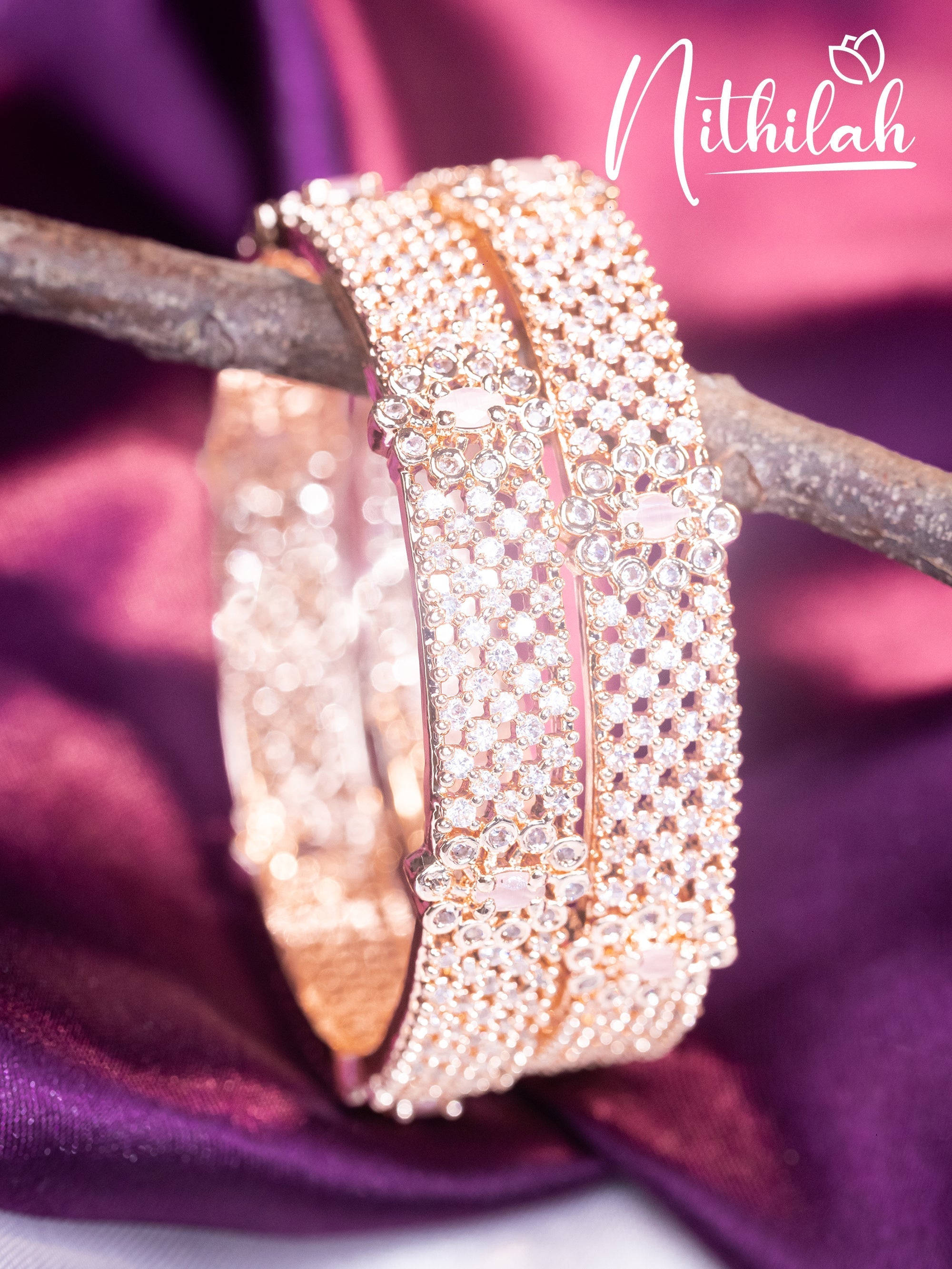 Online Shopping for Nakit Exclusive CZ (American Diamond) Rhodium Polished  Bengels. - Bracelets n Bangles by Nakit CZ Jewel… | Emerald bracelet,  Jewelry, Cz jewelry