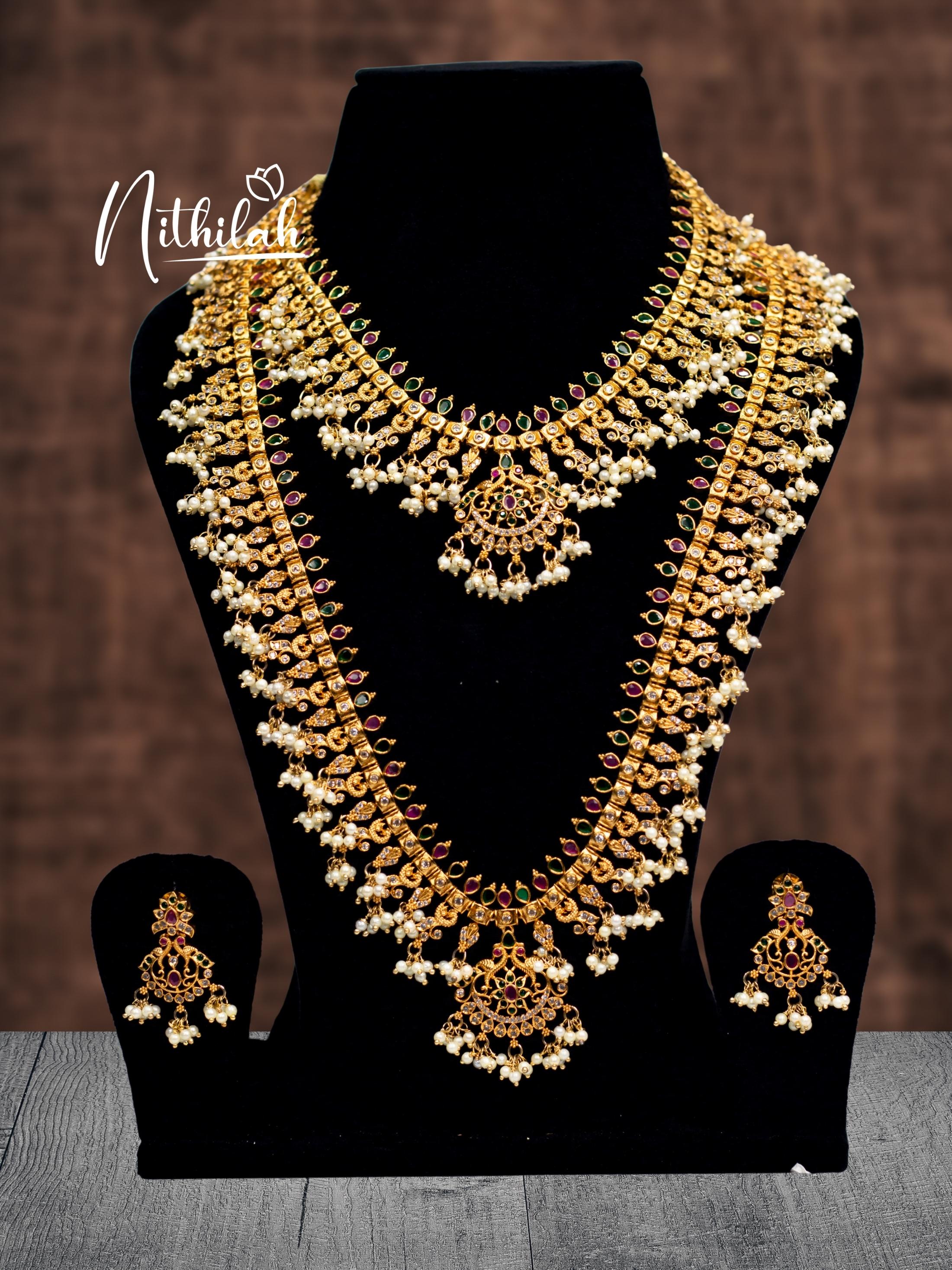 Buy Imitation Jewellery Traditional Pretty Guttapusalu Jewel Set NMSS134 Online