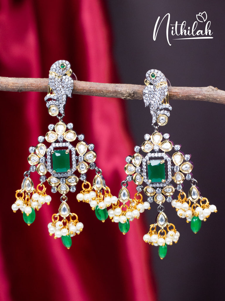 Akanksha Jewels Real Diamonds Ruby Diamond Earring